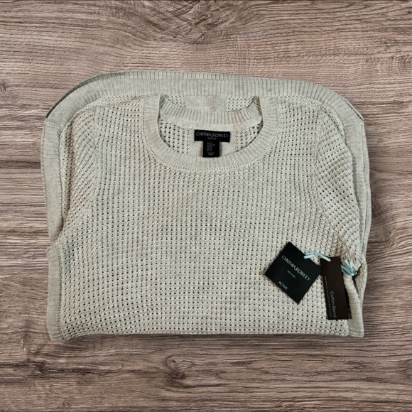 Cynthia Rowley Heather Gray Crew Neck Sweater - Picture 3 of 4